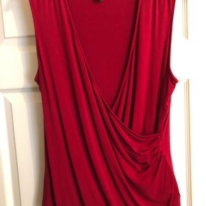 Red knit jersey tank